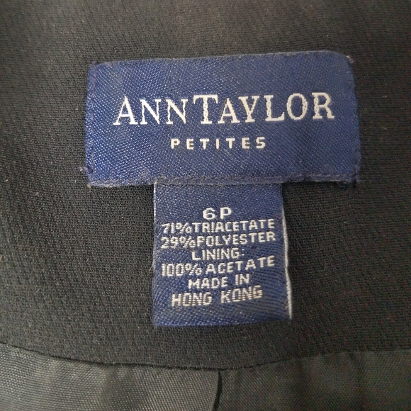 Ann Taylor Petites Black Suit Blazer Business Jacket - Picture 5 of 12